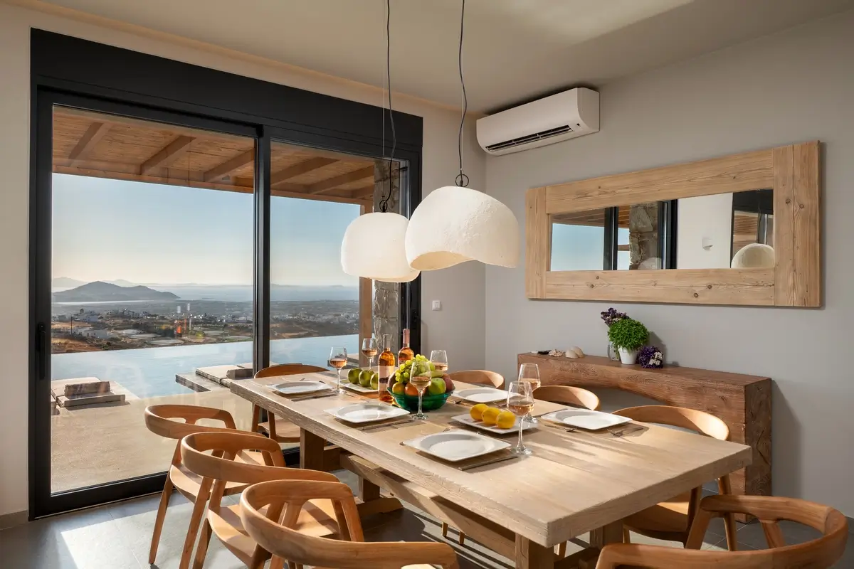 Dining area inside the villa