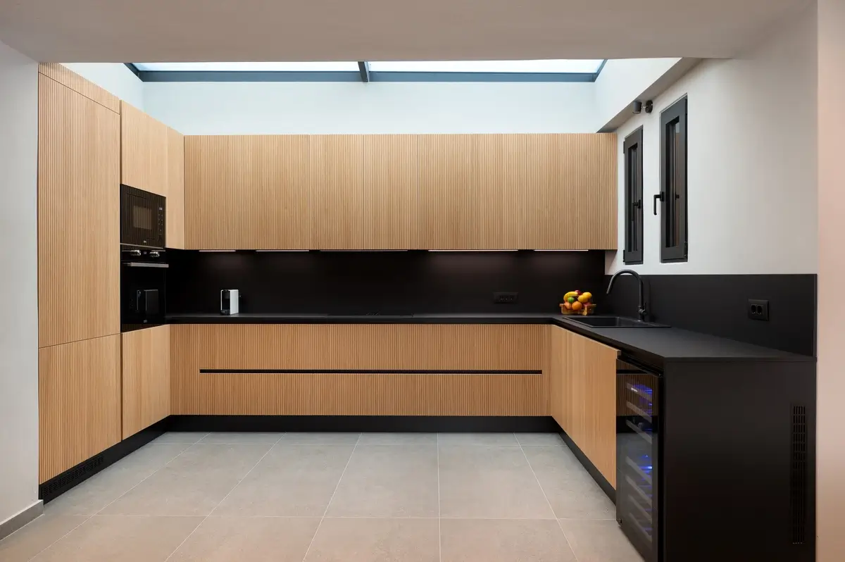Kitchen room of the villa with all the cooking equipment